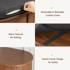 Modern Wooden Shoe Storage Bench with Padded Seat – 3-Tier Organizer Cabinet for Entryway