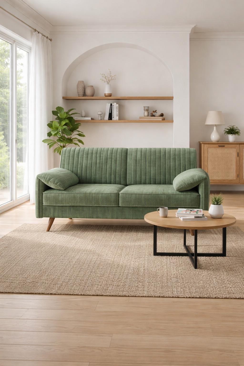 64.5 Chenille Loveseat Sofa – Deep Seat Modern Small Couch, Ultra-Comfy Apartment Sofa