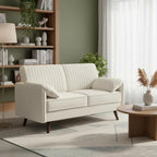 64.5 Chenille Loveseat Sofa – Deep Seat Modern Small Couch, Ultra-Comfy Apartment Sofa