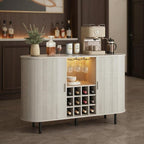 Luxury Modern Wooden Bar Cabinet with Built-in Wine Rack & Coffee Station
