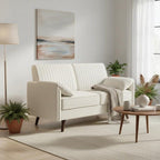 64.5 Chenille Loveseat Sofa – Deep Seat Modern Small Couch, Ultra-Comfy Apartment Sofa