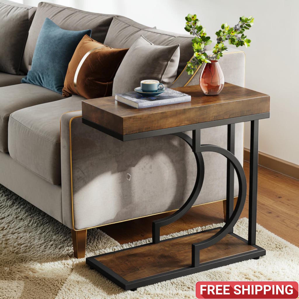 Modern Narrow C End Table Shelf