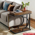 Modern Narrow C End Table Shelf