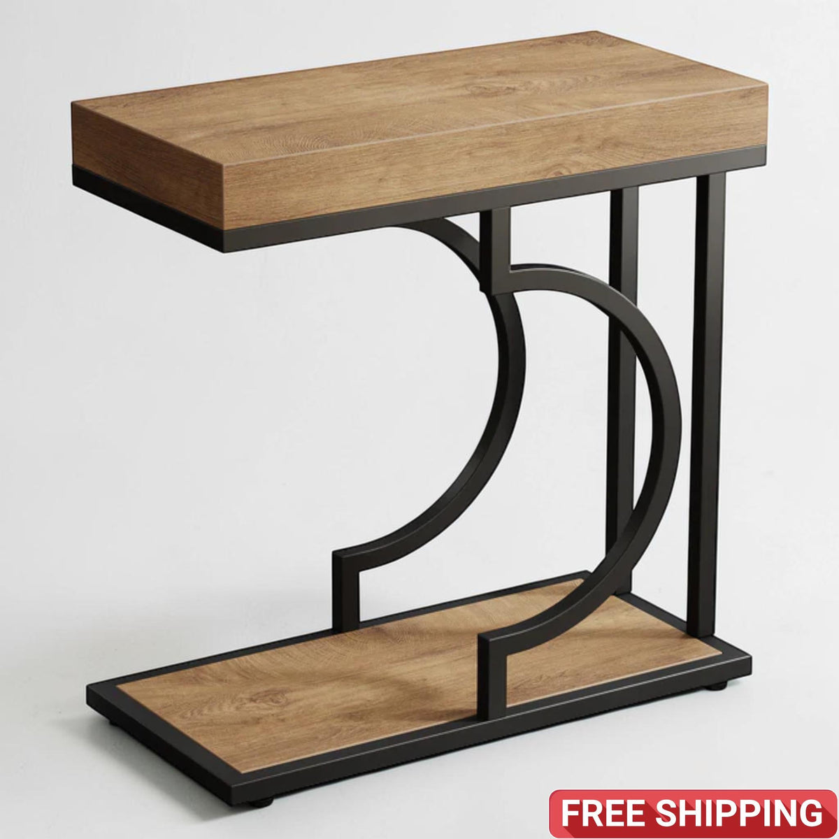 Modern Narrow C End Table Shelf