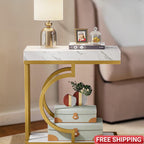 Modern Narrow C End Table Shelf