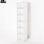 Corner Bookcase 6 Tier Narrow Display Shelf