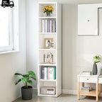 Corner Bookcase 6 Tier Narrow Display Shelf