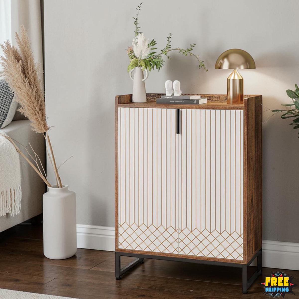 Modern Shoe Cabinet 5-Tier Storage Organizer