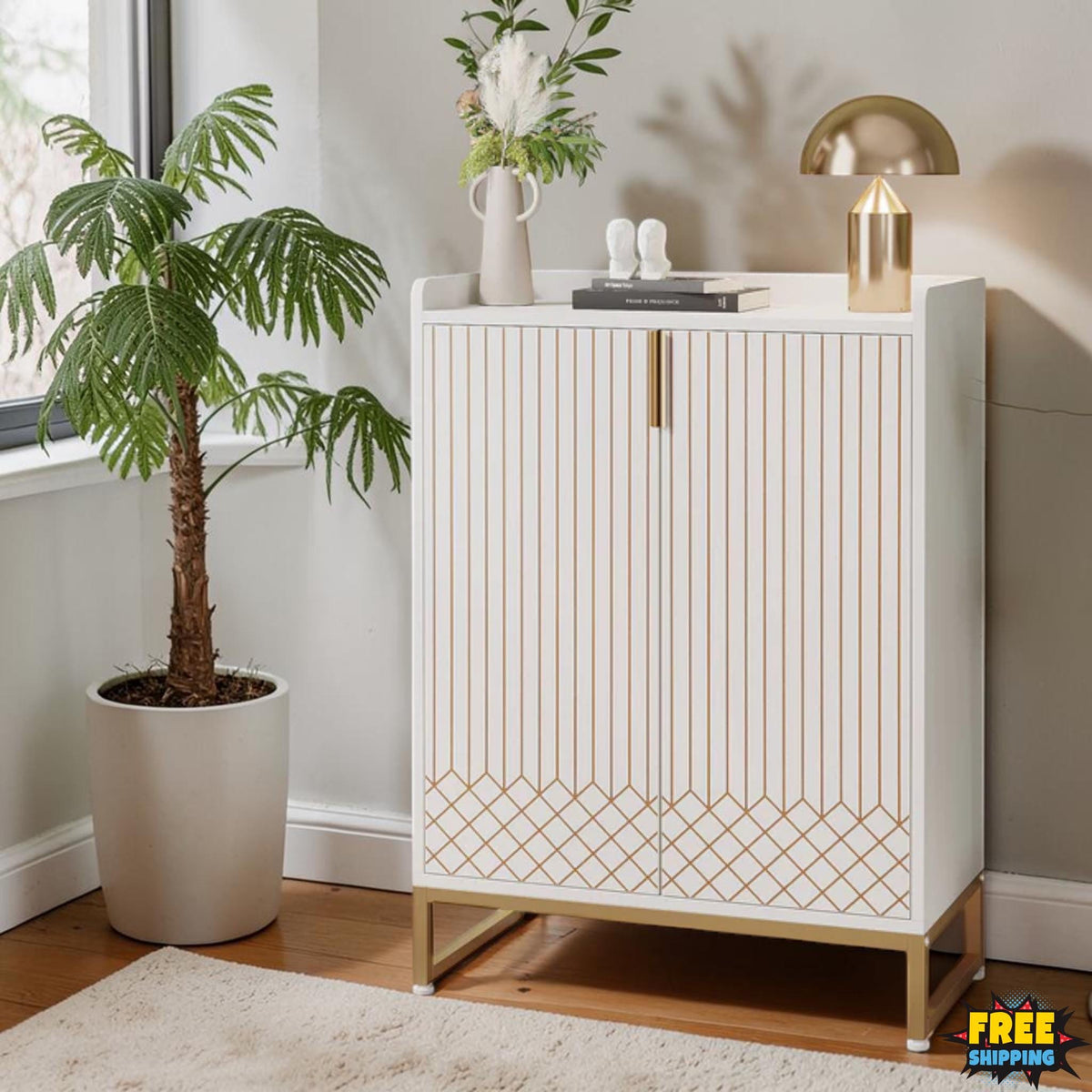 Modern Shoe Cabinet 5-Tier Storage Organizer