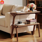 Solid Wood Slim End Table Shelf