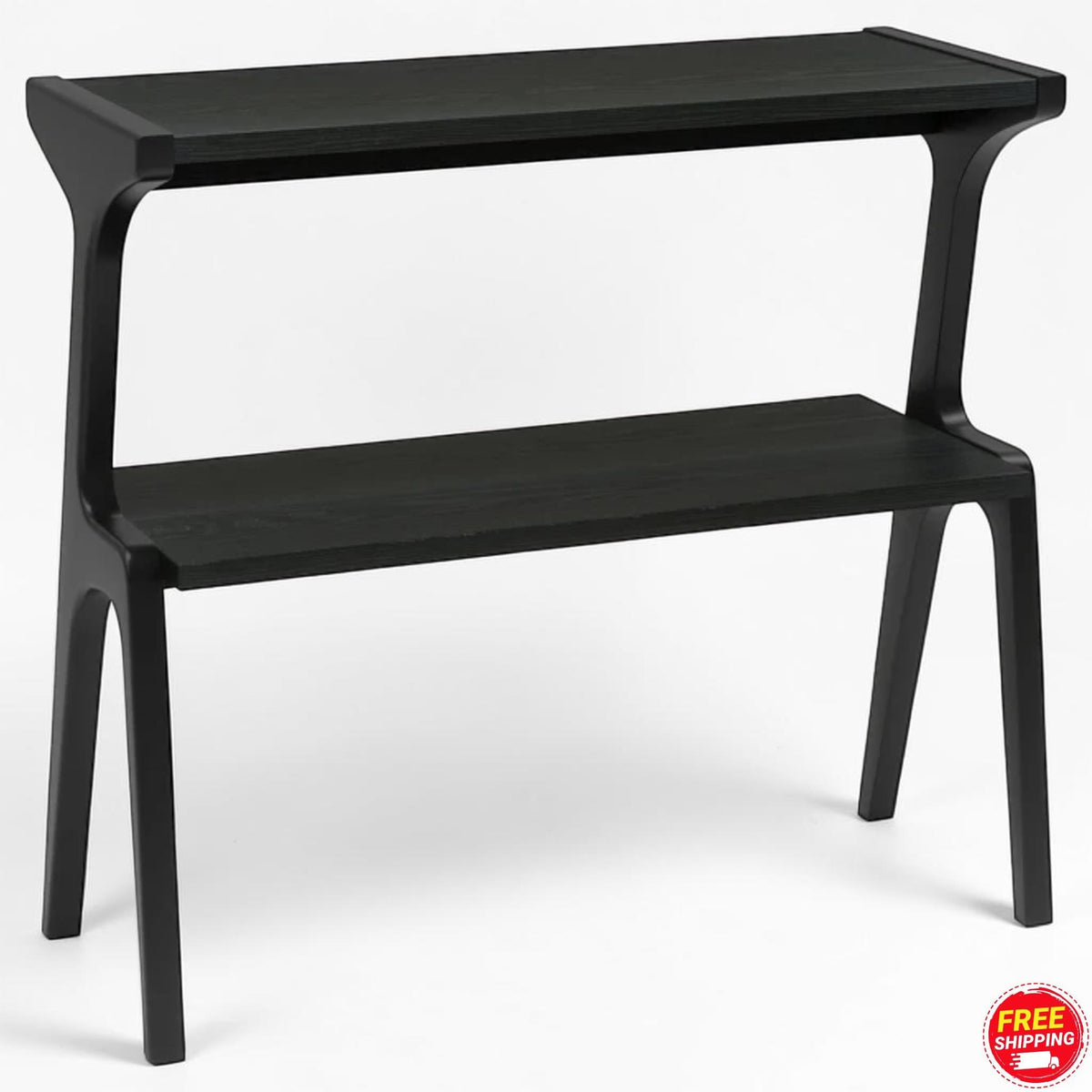 Solid Wood Slim End Table Shelf