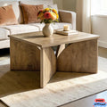 Square Farmhouse Coffee Table Living Room