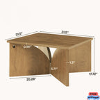 Square Farmhouse Coffee Table Living Room