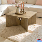 Square Farmhouse Coffee Table Living Room