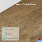 Square Farmhouse Coffee Table Living Room