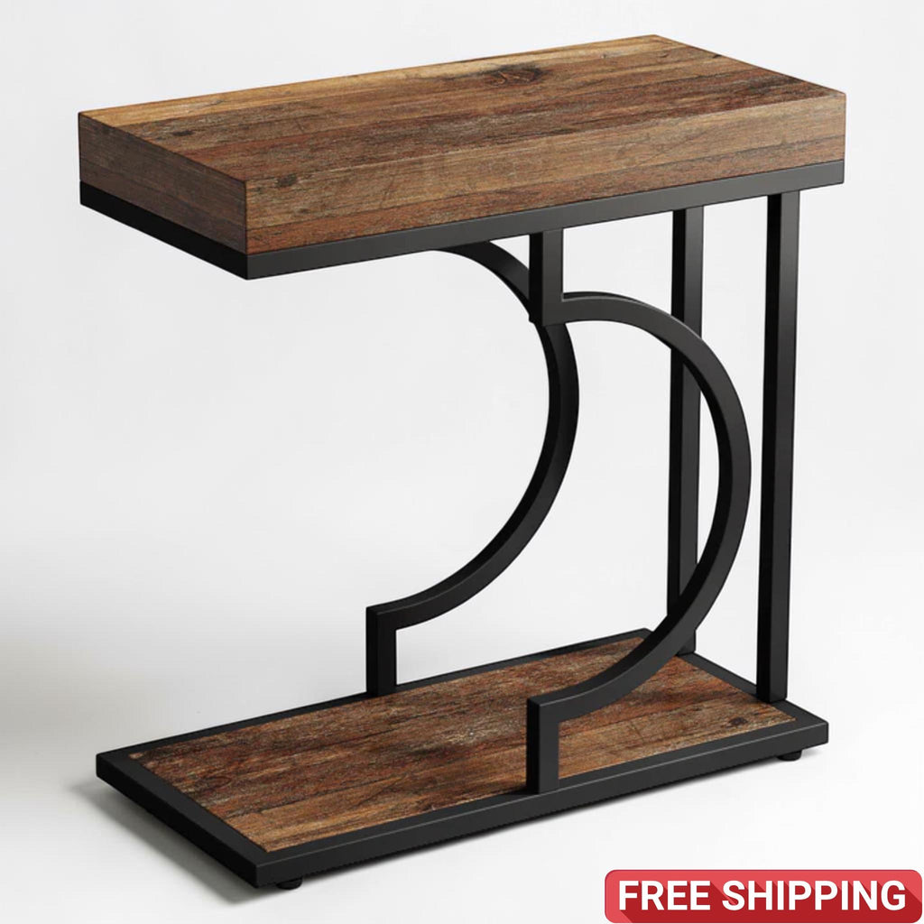 Modern Narrow C End Table Shelf