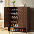 Wooden Shoe Cabinet 6 Tier Adjustable Storage