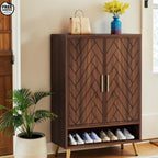 Wooden Shoe Cabinet 6 Tier Adjustable Storage