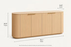 70-Inch Modern Sideboard Cabinet, Engineered Wood Buffet with Doors, Adjustable Shelves