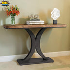 40” Industrial Console Table Entryway Accent