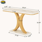 40” Industrial Console Table Entryway Accent