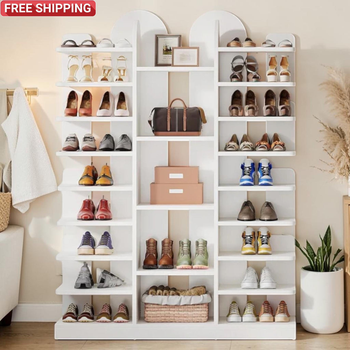 13-Tier Shoe Rack Cactus Organizer