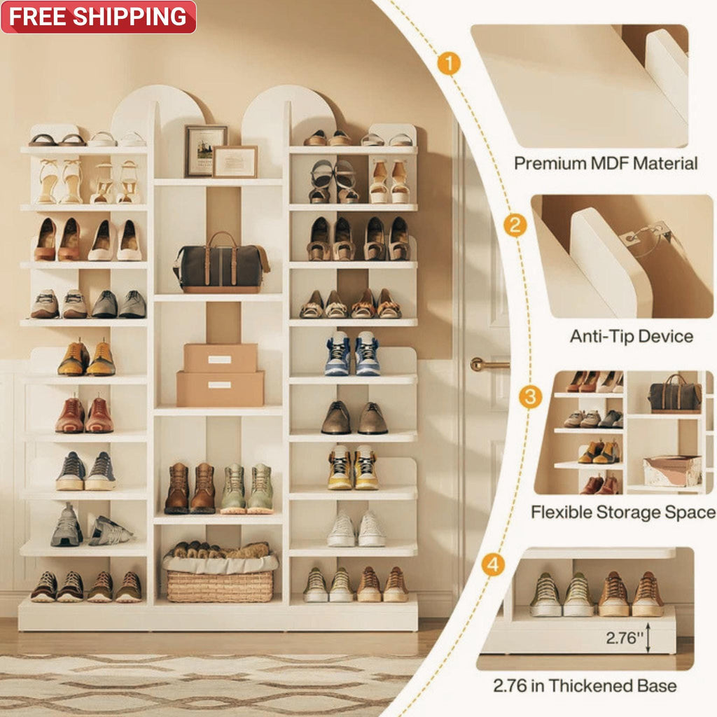 13-Tier Shoe Rack Cactus Organizer
