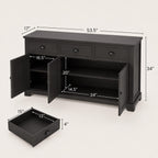Modern Buffet Sideboard Cabinet with Storage, 3 Drawers & 3 Doors Console Table for Kitchen, Dining Room Entryway