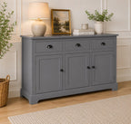 Modern Buffet Sideboard Cabinet with Storage, 3 Drawers & 3 Doors Console Table for Kitchen, Dining Room Entryway
