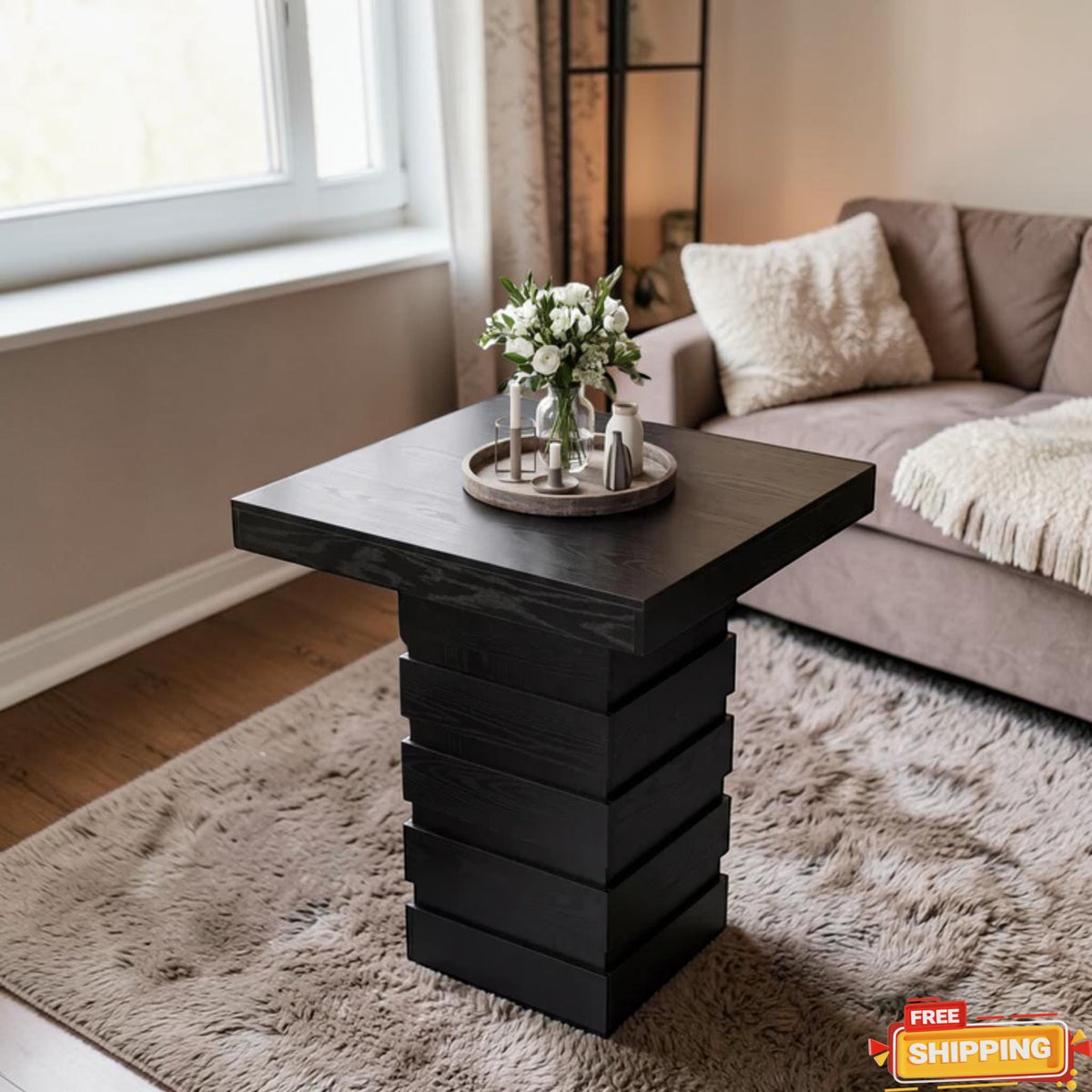 Modern Square Bar Height Pub Table