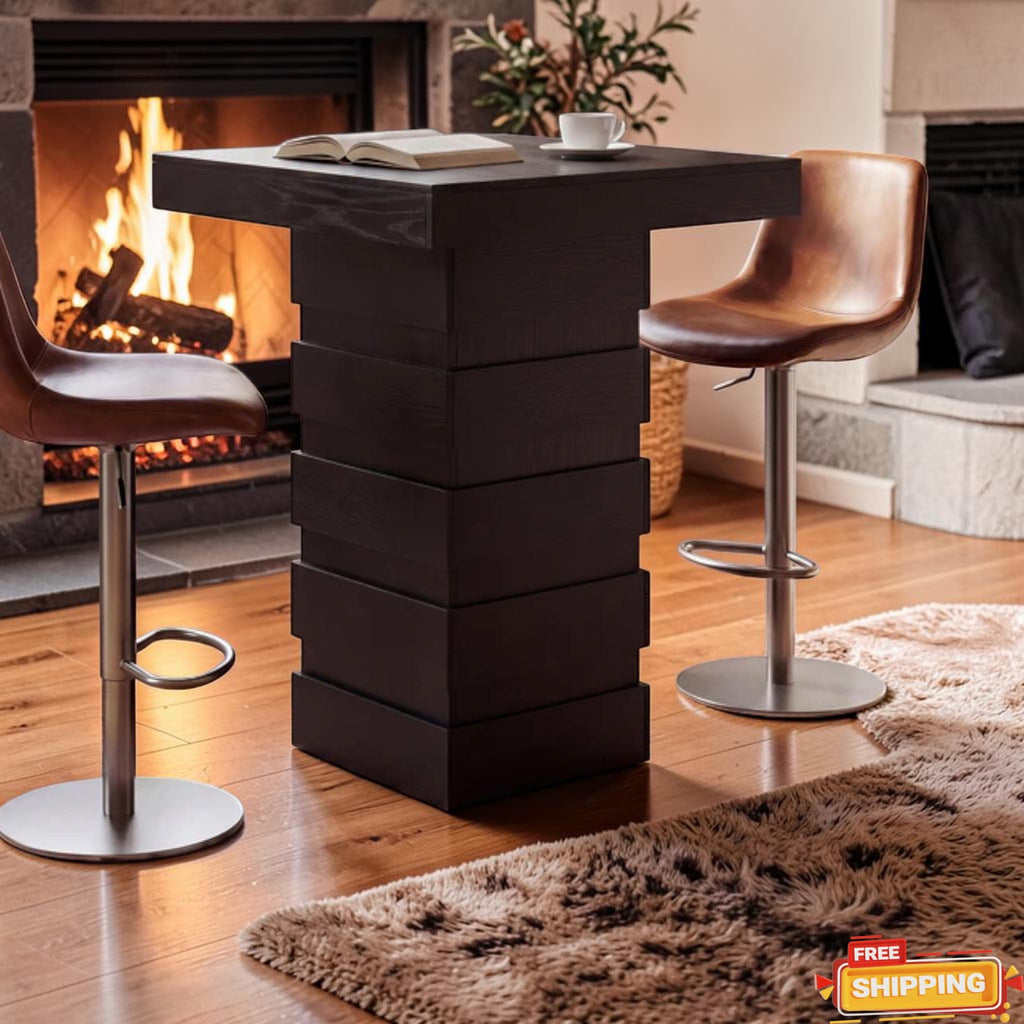 Modern Square Bar Height Pub Table