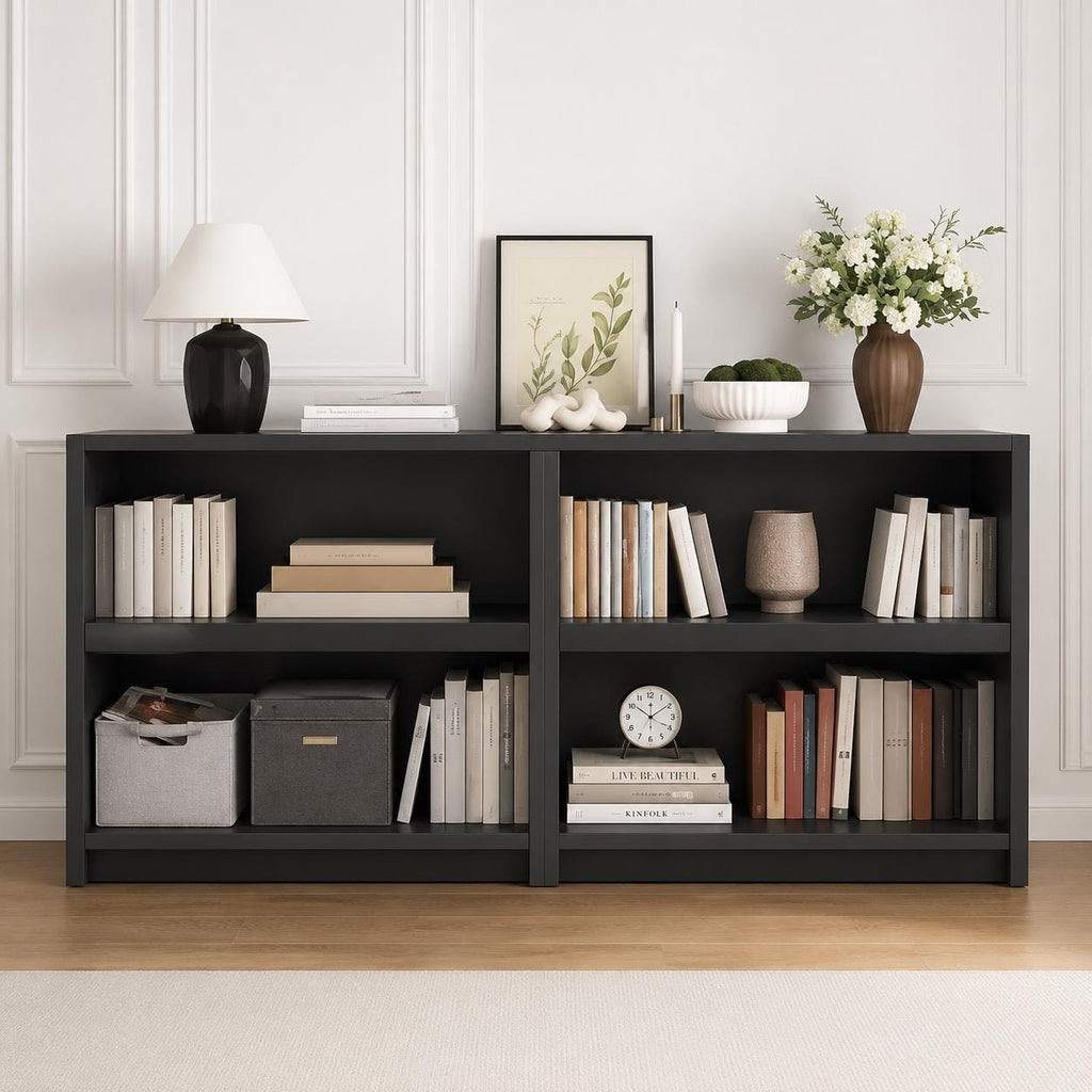 Fluted 63" Modern Sideboard Cabinet – Adjustable Shelves, Engineered Wood Storage