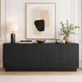 Fluted 63" Modern Sideboard Cabinet – Adjustable Shelves, Engineered Wood Storage