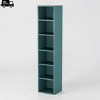 Corner Bookcase 6 Tier Narrow Display Shelf