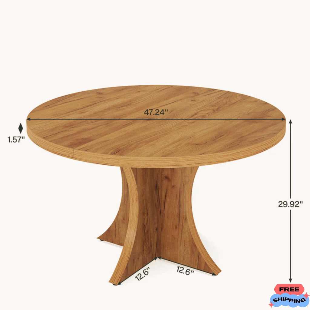 Round Pedestal Dining Table For 4-6