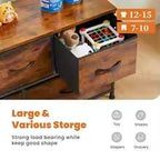 TV Stand Dresser with 5 Fabric Drawers – Modern Storage Console for Bedroom & Living Room