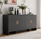 ONBRILL Sideboard Buffet Cabinet with Storage – Modern Curved Accent Cabinet for Dining Room & Living Room
