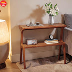 Solid Wood Slim End Table Shelf