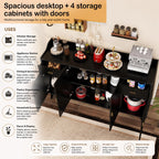 Black Sideboard Buffet Cabinet with Storage