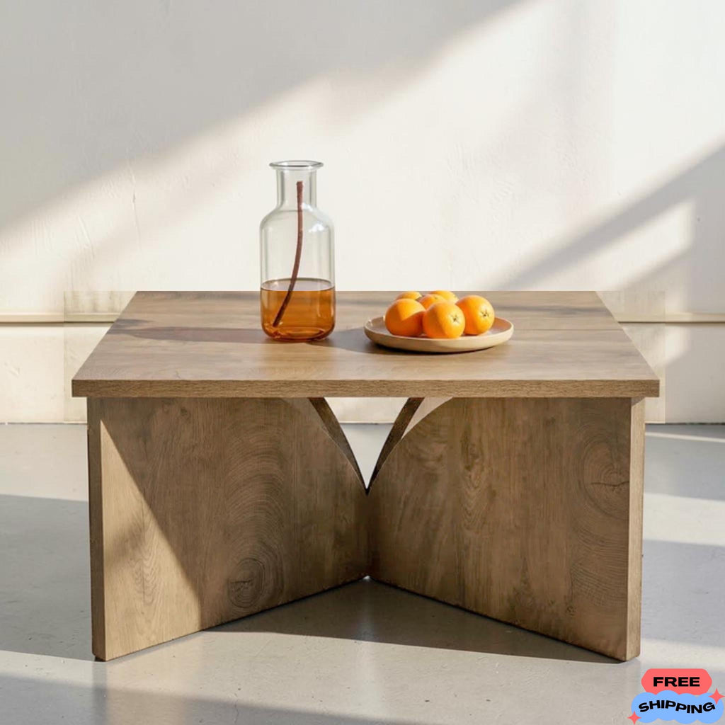 Square Farmhouse Coffee Table Living Room