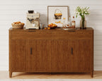 Modern Fluted Sideboard Cabinet, Mid-Century Coffee Bar Buffet Storage Drawer