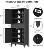 Farmhouse Pantry Storage Cabinet with Barn Doors, 71" Tall Kitchen Pantry Cabinet with Adjustable Shelves,
