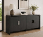 Modern 60 Wooden Sideboard Cabinet, 4 Doors, Adjustable Shelves, Dining Storage Console