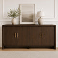 Modern 60 Wooden Sideboard Cabinet, 4 Doors, Adjustable Shelves, Dining Storage Console