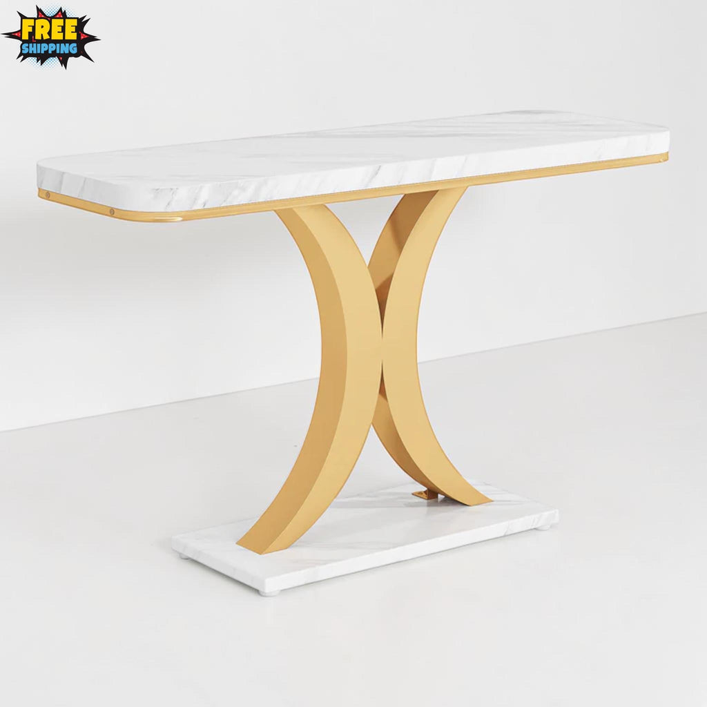 40” Industrial Console Table Entryway Accent