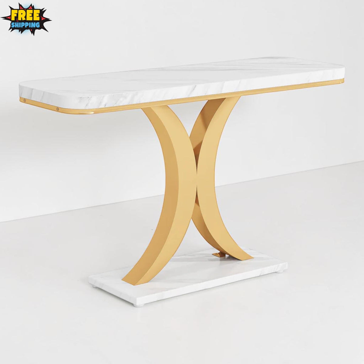 40” Industrial Console Table Entryway Accent