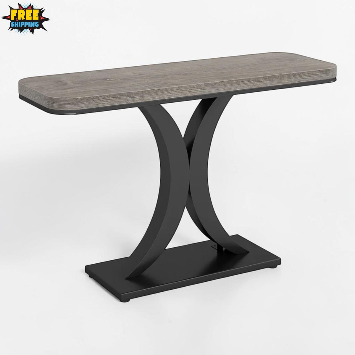 40” Industrial Console Table Entryway Accent