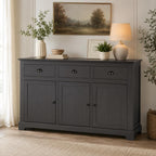 Modern Buffet Sideboard Cabinet with Storage, 3 Drawers & 3 Doors Console Table for Kitchen, Dining Room Entryway