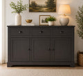 Modern Buffet Sideboard Cabinet with Storage, 3 Drawers & 3 Doors Console Table for Kitchen, Dining Room Entryway