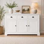 Modern Buffet Sideboard Cabinet with Storage, 3 Drawers & 3 Doors Console Table for Kitchen, Dining Room Entryway
